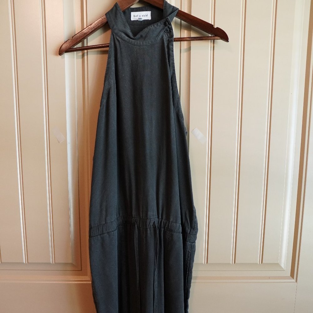 Anthropologie/Bella dahl Gray Washed Effect Jumpsuit with front Pockets Size M